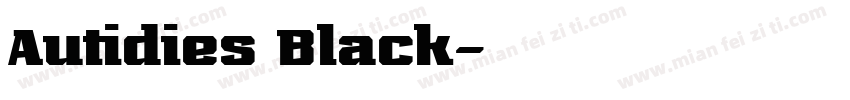 Autidies Black字体转换